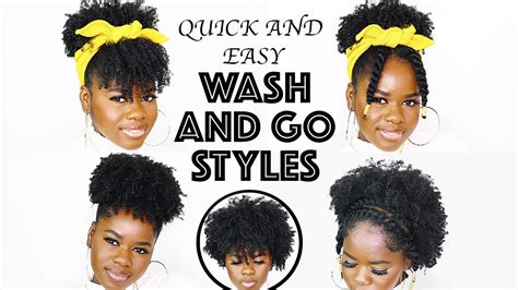 wash and go hairstyles 2020 short 4b natural hair youtube