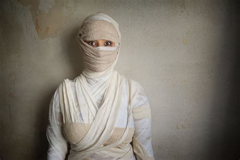 Woman Wrapped In Bandages Like An Egyptian Mummy Graphic By Axel