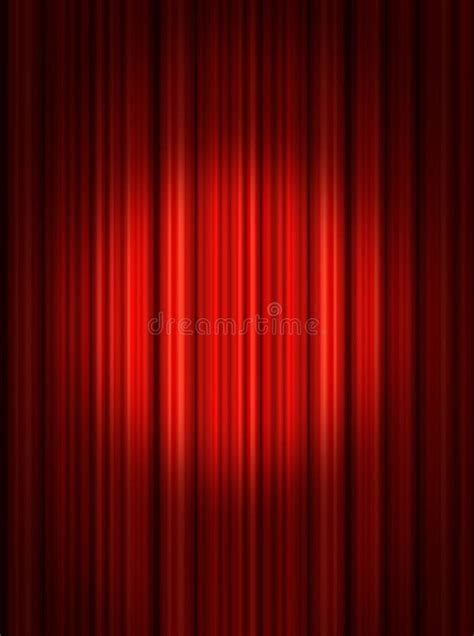 Spotlight On Red Stage Curtains Stock Illustration Illustration Of