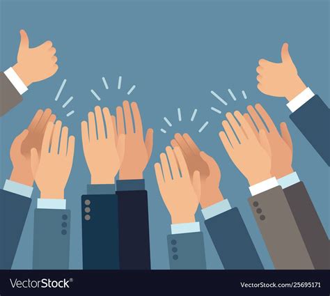 Applause Hands Clapping Applause Gestures Vector Image Illustration