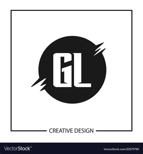 Initial Gl Letter Logo Template Design Royalty Free Vector