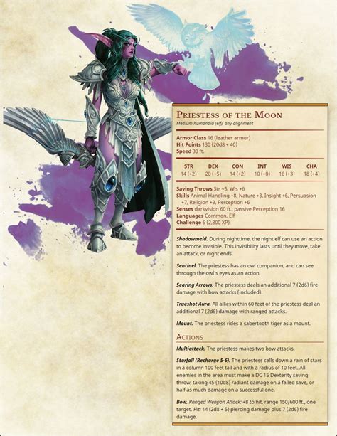 Priestess Of The Moon Dandd Dungeons And Dragons Dungeons And Dragons