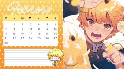 Calendario 2021 Kimetsu No Yaiba Anime Slayer Demon