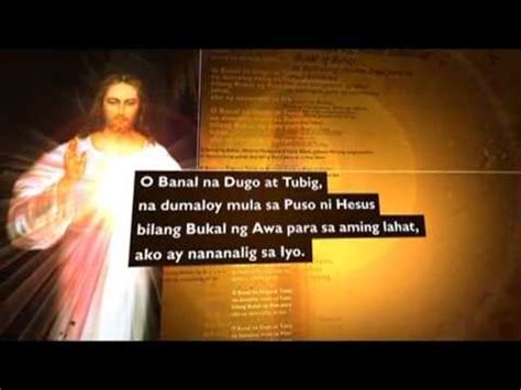 O fountain of life, unfathomable divine mercy, envelop the whole world and empty yourself out upon us. 3 o' clock prayer (ABS-CBN 2015) - YouTube