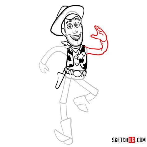 How To Draw Sheriff Woody Toy Story Sketchok Easy Drawing Guides