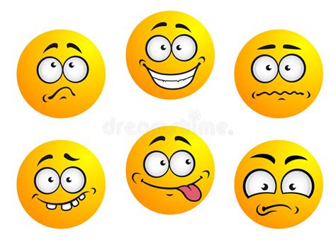 Smileys Vector Set Smiley Face Or Yellow Emoticons With Facial