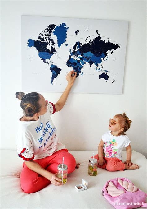 Push Pin World Travel Map With Pins Navy Blue Push Pin Travel Maps