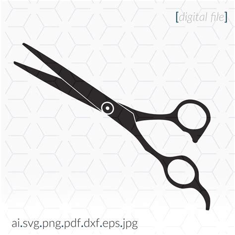 Scissors Svg For Cutting And Printing Hairstyling Scissors Svg Stencil Hairdresser Clip Art Etsy