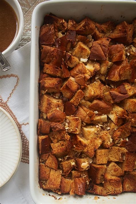 Chai Spice Bread Pudding With Vanilla Sauce Bake Or Break