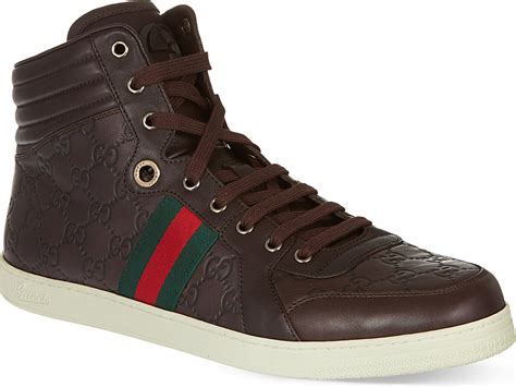 Gucci Brown Coda Ssima High Tops For Men Lyst