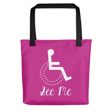 See Me Not My Disability Pink Tote Bag Sammi Haneys