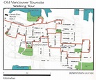Vancouver walking map - Vancouver walking tour map (British Columbia ...