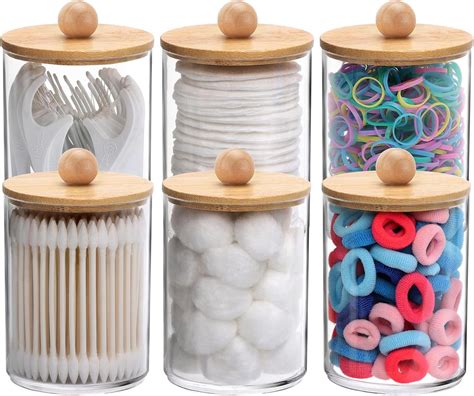 Pulipuqi Pack Qtip Holder Ounce Bathroom Organizer Accessories