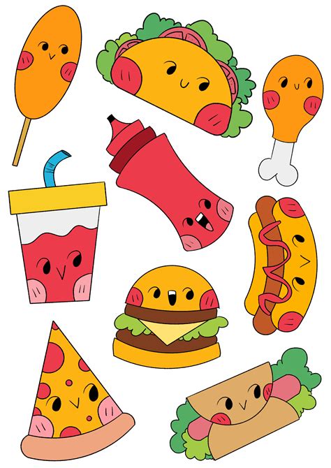 Fast Food Clipart Junk Food Clip Art Kawaii Food Clip Art Snack Clip