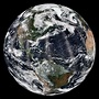 Earth in True Color (GOES East and West) - Real-time - Science On a Sphere