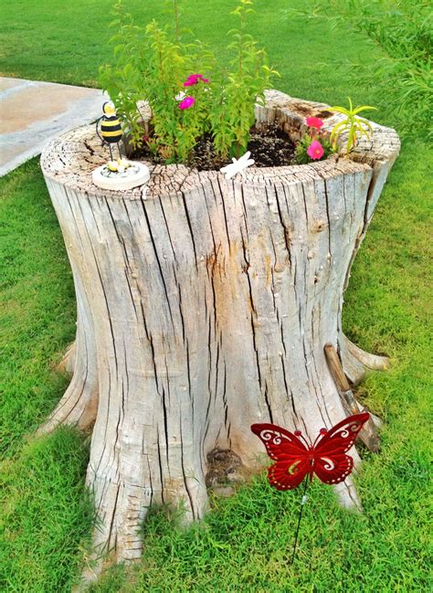 Tree Stump Garden Ideas