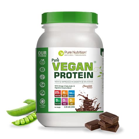 Pure Nutrition Naturals Vegan Protein Powder With Chocolate Flavour For Men And Women For Good