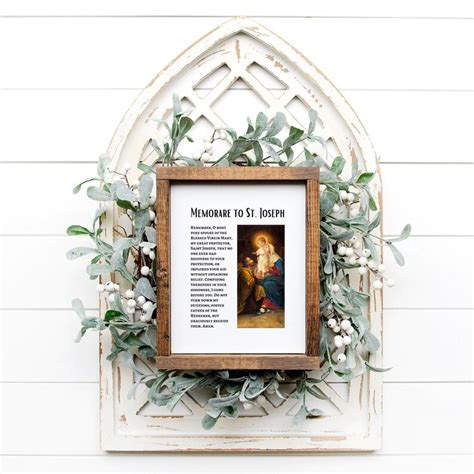 Printable Memorare To St Joseph Prayer Digital Print Catholic Etsy