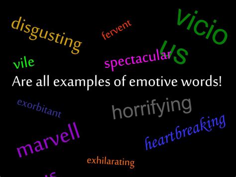 What is emotive language ?emotive language is the deliberate use of strong words to play on the readers feelings. PPT - Emotive Language! PowerPoint Presentation, free ...