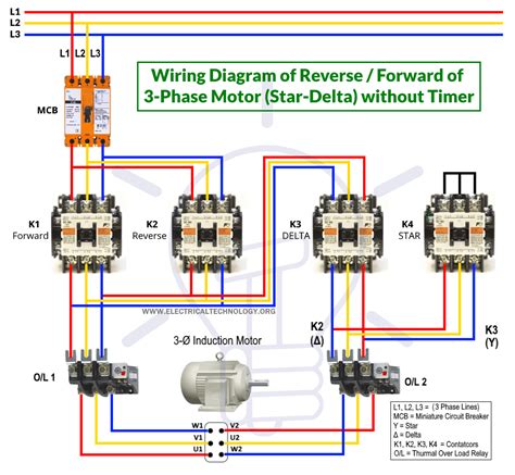 Phase Forward Reverse Motor Control Circuit Diagram