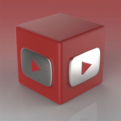 3d Model Youtube Logo Vr Ar Low Poly Cgtrader