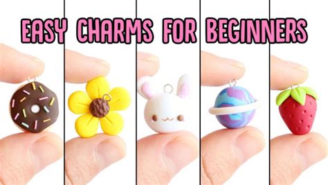 Easy Charms For Beginners 5 In 1 Polymer Clay Tutorial Polymer Clay