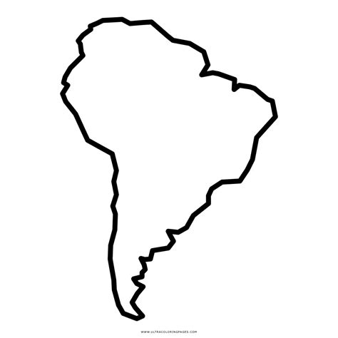 South America Map Coloring Page South America Map Ame