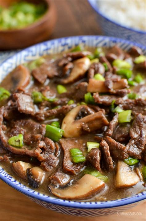 Beef With Mushrooms In Oyster Sauce Slimming Eats