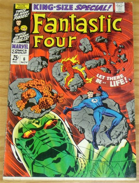 Fantastic Four Vol 1 Annual 6 Fn Marvel 1st