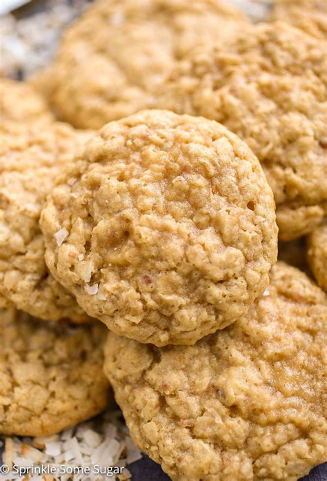 Toasted Coconut Oatmeal Cookies Soft And Chewy Oatmeal Cookies With