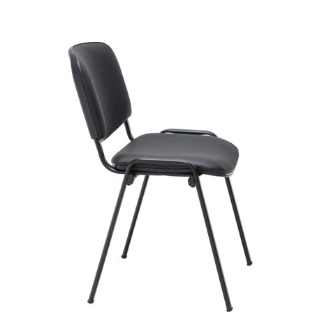 Meet Base Pu Chair 0418 Basic Stacking Meeting Chair With Black