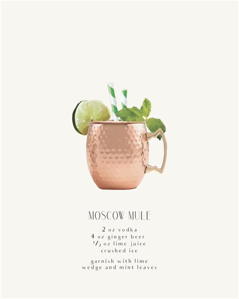 A Moscow Mule Cocktail With Lime And Mint On The Rim In A Copper Mug