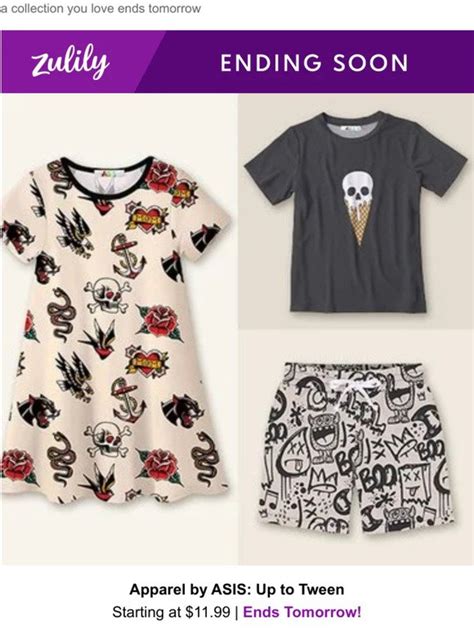 Zulily Apparel By Asis Up To Tween Ends Soon Milled