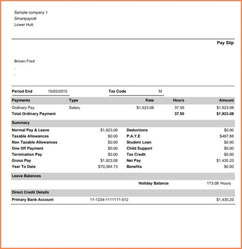 Payslip Template Excel Amazing Templates