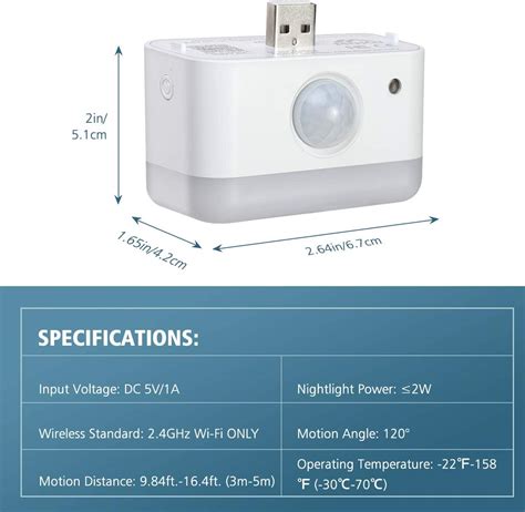 Moko Smart Night Light And Motion Sensor Works With Echo Flexapp Remote