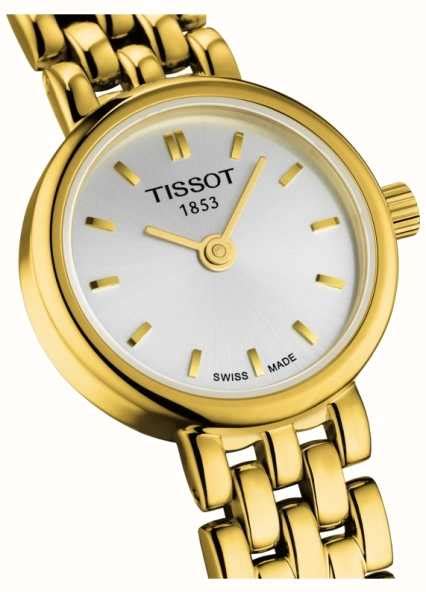 Tissot Womens Lovely Gold Plated Bracelet Plated Silver Dial