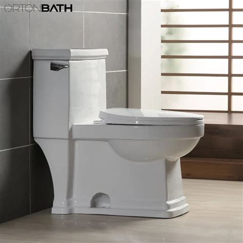 Ortonbath Tropez One Piece Elongated Toilet Side Flush Toilet Bowl
