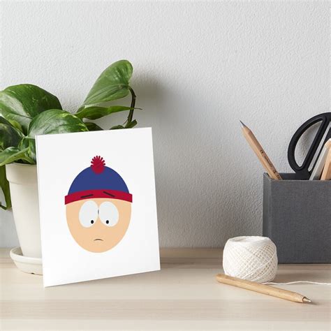 South Park Sad Face Of Stan Marsh Art Board Print For Sale By