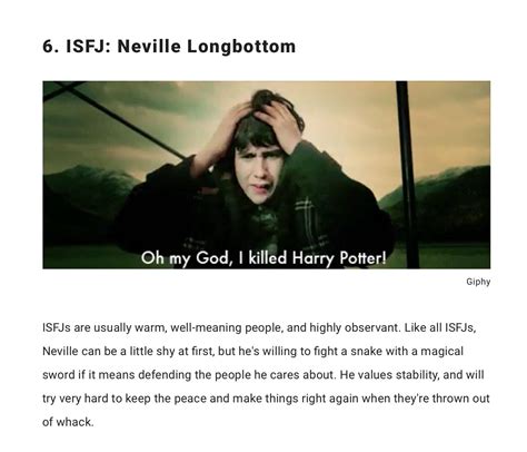 I Found An Article About Personality Types And Howled Yes Im A Neville And Have My Moments