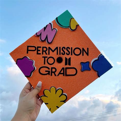 Bts Permission To Dance Ptd Inspired Graduation Cap Diy Graduation