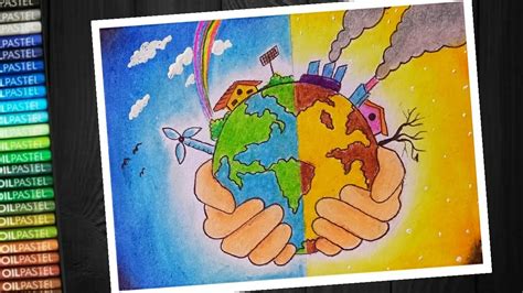 Earth Pollution Pictures Drawing Stylish Drawing
