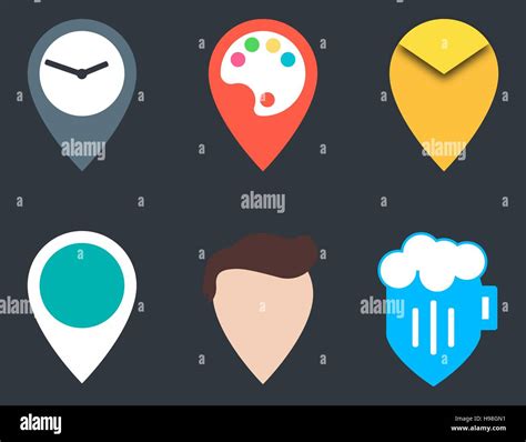 Map Pointer Set Stock Vector Image And Art Alamy