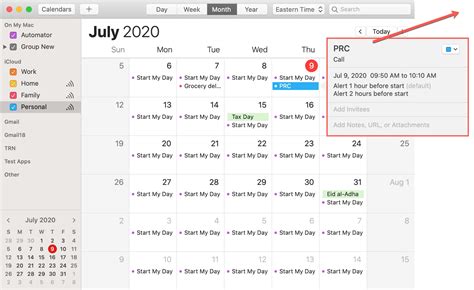 How To View Calendar Events In Separate Windows On Mac