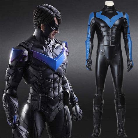Batman Nightwing Cosplay Costume Arkham City Richard John Dick Grayson Suit Halloween Party