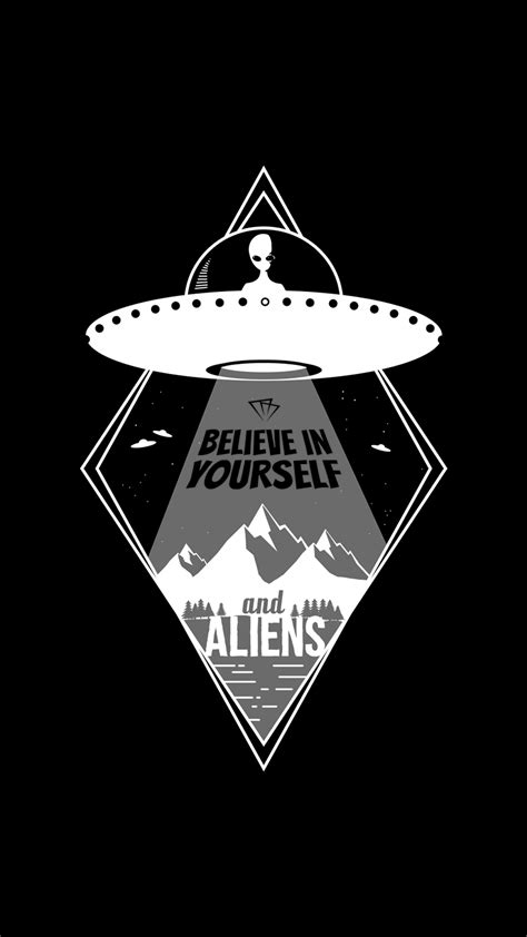 Believe In Yourself And Aliens Alien Aesthetic Goth Wallpaper