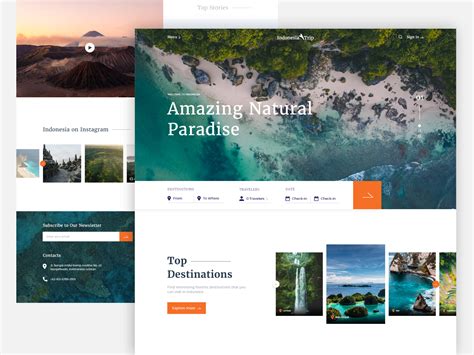 Indonesia Trip & Travel Website Design | Unique website design, Travel website design, Website ...