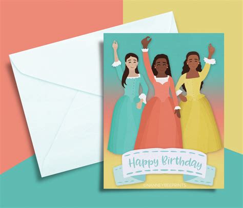 100 happy birthday cards, large assorted greeting notes with envelopes and stickers, 10 unique designs, 5x7 inch, thick card stock bulk box set, blank inside. Hamilton Birthday Card Printable | Printable Card Free