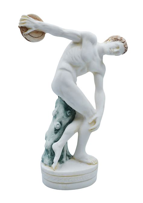 Discus Thrower Statue Discobolus Of Myron Nude Male Athlete Etsy My