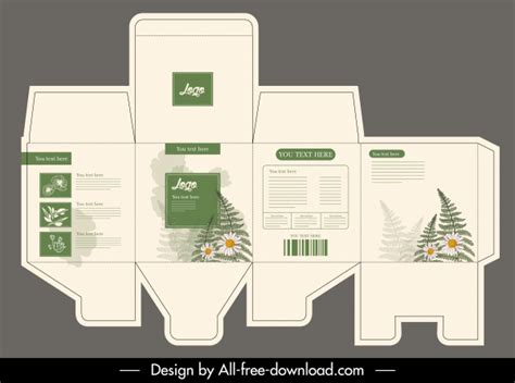 Box Packaging Design Templates Vectors Free Download Graphic Art Designs