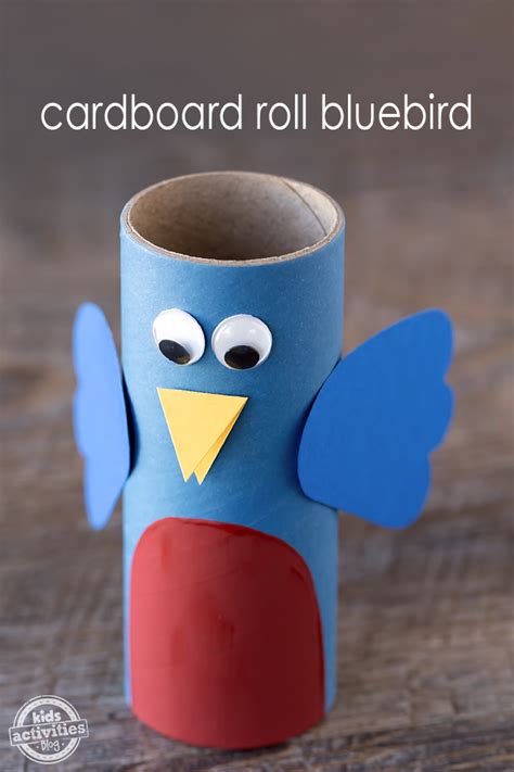 Easy Cardboard Tube Bluebird Craft For Kids The Newspring